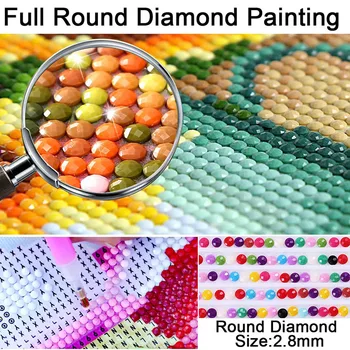 DIY Kvet 5D Diamond Maľovanie na Plné Kolo Mozaiky Cross Stitch Scénické Diamond Výšivky Domova Wall Art