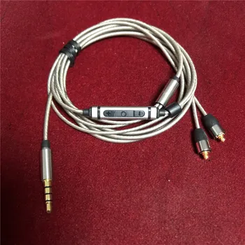 Upgrade OFC Strieborné Pozlátené MMCX Kábel s Mikrofónom a Univerzálne Diaľkové pre SE215 SE315 SE425 SE535 SE846 UE900 Odporúča sa