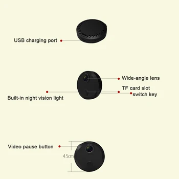 Mini Kamera 1080P Wifi Siete IP Kamere, Snímač Infračervené Nočné Videnie Pohybu Podporu TFcard Nahrávanie Videa Auto DV