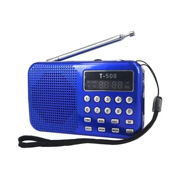 Kebidu Prenosný Mini USB Reproduktor T508 LED Stereo FM Rádio Reproduktor USB TF Karta 50 mm Vnútorné Magnetické MP3 Prehrávač Hudby