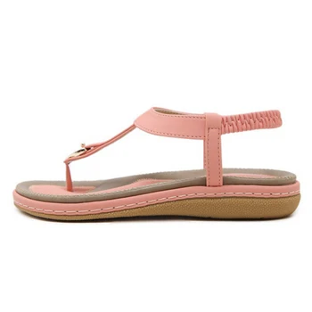 TIMETANG letné topánky ženy bohemia pláži flip flops mäkké, ploché sandále žena bežné pohodlné plus veľkosť klin sandále C065