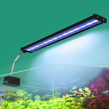 LED Akvarijné Svetlo Pre Vodné Rastliny Flexibilné Hlavy Hliníkovej Zliatiny 3w 7w 12w 14w 16w 18w 220~240V Ultra tenké akvárium Lampa