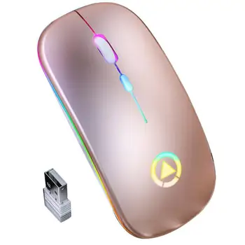 Hot Predaj Bezdrôtová Optická Myš RGB Bluetooth Počítač Mouses Ergonomické Tichý Mause Nabíjateľná Svetelný Myší, Pracovať Na Notebooku