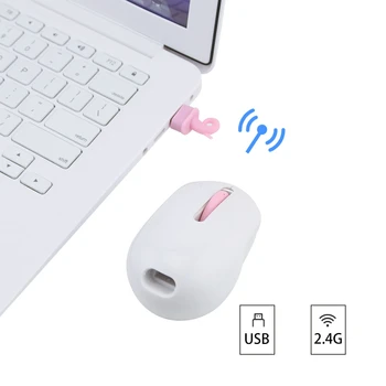 2.4 G Mini Cartoon Wireless Mouse Roztomilé Zvieratko Ošípaných Desgin Tichý Mause 3D Optická USB 1200 DPI Počítač Malé Ruky Myší Deti Na PC