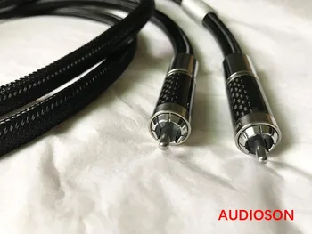 Hi_End-Furutech Lineflux RCA Prepojenie Audio Káble s uhlíkových vlákien Ródium á