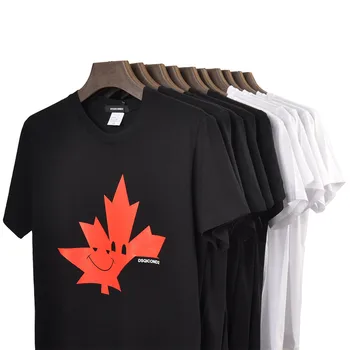 DSQICOND2 2020 T-shirts javorový list IKONU Tlače Grafické módy Ženy Tričko Krátky Rukáv Chlapcov O Krk Hip Hop Krátky Rukáv Top bavlna