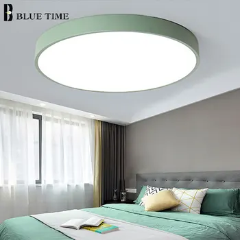 Moderné LED Luster Pre Obývacia Izba, Spálňa Lesk Kolo Stropný Luster Osvetlenie Zariadenie Lampara Techo Black&White Lampy