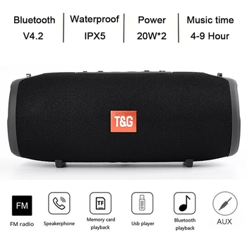 Vysoký Výkon 40W Bluetooth Reproduktorov Bass Prenosné Stĺpec Bezdrôtové 3D Stereo Subwoofer Hudobné Centrum S 3600mAh Batérie Soundbox