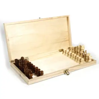 Vtipné Skladacie Folable Drevené International Chess 1set Mini Magnetické Šachy Chessmen Zberu Prenosných Rada Cestovné Hry