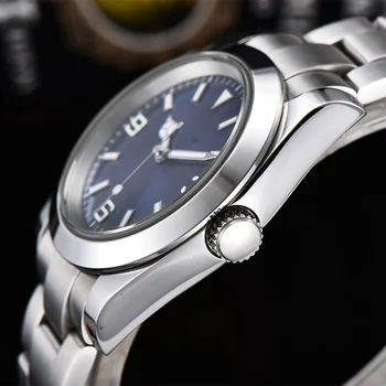NOVÉ 2019 náramkové hodinky automatické Hodinky módne Svietiace ručičky 39 mm leštené 316L z nerezovej Ocele a ocele náramok modrá H2-2