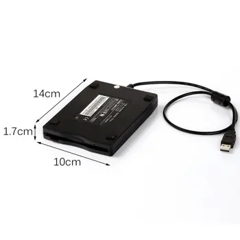 FDD Black USB Prenosné Externé Rozhranie Disketu FDD Externý USB Disketovej Mechaniky pre Notebook 3,5 Palcový 1.44 MB 12 mb / s