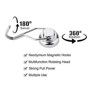 Horúce Otočný Swing Silné Magnetické Háčiky Silné Ťažkých Neodýmu Magnet Háčiky pre Chladnička XH8Z ST25