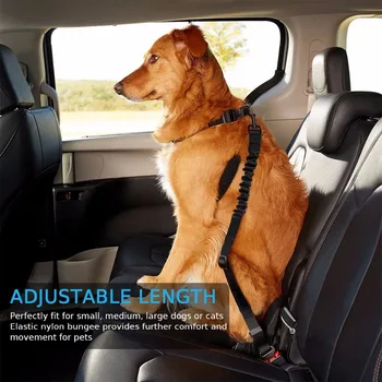 Inovovaný Psa Pásov Pes Auto Bungee bezpečnostné pásy Nastaviteľné Pet bezpečnostný Pás Vozidla Nylon Pet Bezpečnostné Pásy