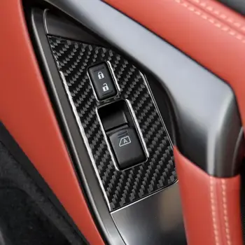 Pre Nissan GTR R35 2008-2016 Uhlíka Oboch Bočných Dverí Ovládací Panel Nálepky Okno Zdvihákov Prepnúť Tlačidlá Kryt Výbava Auto Príslušenstvo