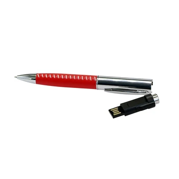 Obchodné Pero Jednotky Guľôčkové Pero s Koženými USB 2.0 Flash Disk s kapacitou 8 gb 16 GB 32 GB, 64 GB 128 GB kl ' úč USB Flash Memory Stick Disku