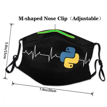 Móda Python Vysokej úrovni Programovacieho Jazyka Tep Opakovane Masku na Tvár a Respirátor Anti-Bakteriálne Ochrany Maska