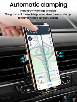 Grma Mobilný Telefón, Mini Držiak do Vozidla Podporu Teleskopický Držiak Gravitácie GPS Air Vent Klip Mount Stojan Pre iPhone Samsung Xiao