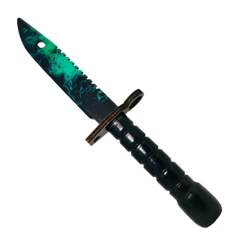 Drevené bajonet nôž M9 bajonet vlna Emerald CS go | bajonet nôž KS ísť (drevené replika V2)