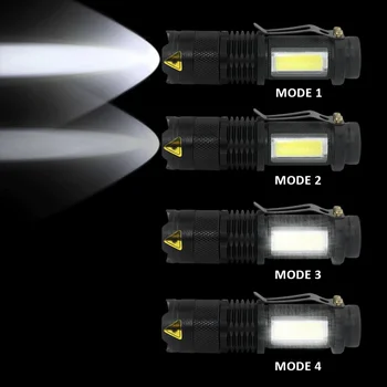 Prenosný Mini LED Baterka Q5+KLAS Zoomovateľnom Nabíjateľná LED Baterka IP65 Nepremokavé Vonkajšie Osvetlenie Svetlo Používať AA/14500 Batérie