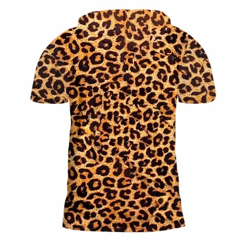 OGKB Kapucňou Tee Tričko Hombre Nové Krátke Zviera 3D Tričko Tlač Leopard Streetwear 5XL 6XL Costuming Muž Jar mikina s Kapucňou T-shirt