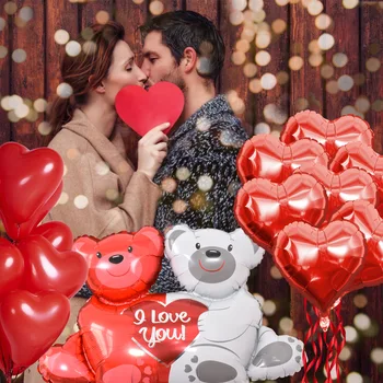 Valentína Fóliové Balóny, Dekorácie, Milujem ťa Srdce Okvetné Lístky ruží Srdce Pre St Valentines Day Darček Výročie Svadby