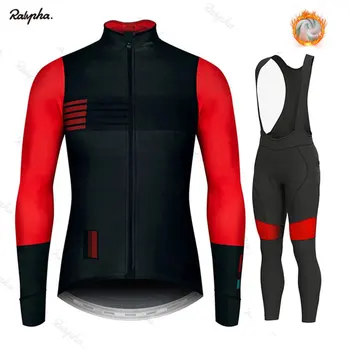 2021 Nové Zimné Tepelné Cyklistické Oblečenie Mužov Jersey Vyhovovali Vonkajšie Jazda Na Bicykli Oblečenie Náprsníkové Nohavice Nastaviť