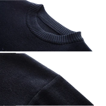 Dlhý rukáv pánske T-Shirt nový štýl prúžkované Pulóvre jednoduché business bežné slim klesnutie sveter