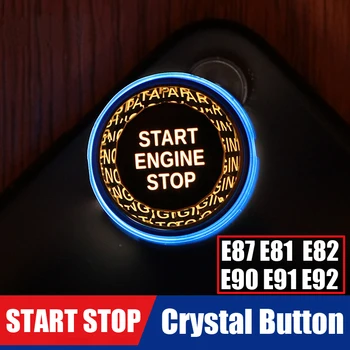 Ideálny Pre BMW 1 Series E81 E87 E82 E88 Radu 3 E90 E91 E92 E93 ENGINE START STOP Crystal Tlačidlo Krytu Spp Prepínač Nálepky