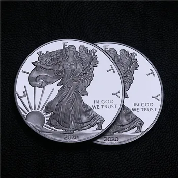 2020 1 oz American Silver Eagle Mincí Postriebrené Socha Slobody Striebornú Mincu Žiadne Magnetické Kópia