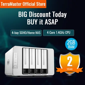 TerraMaster F4-210 4-NAS Quad Core, 2GB RAM Siete RAID, pamäťových Médií Server Osobné Úložisko typu Cloud (Bezdiskové)