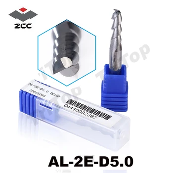5 ks/veľa AL-2E-D5.0 ZCC.CT D5.0 obrábanie hliníka volfrámu kobaltové zliatiny Konci mlyn 5mm al zliatiny cnc frézovanie fréza