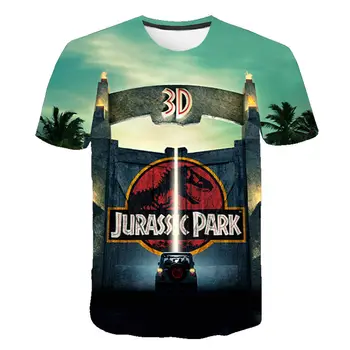 Nové Jurský Park T Shirt Muži Ženy 3D Vytlačené T-shirt Bežné Zábavné Topy Jurský Svete Tees Deti, Chlapec a Dievča Cool tričko