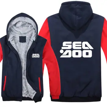 Sea Doo Seadoo Moto Mens Hoodies Na Zips Kabát Fleece Zahustiť Sea-Doo Mikina Pulóver