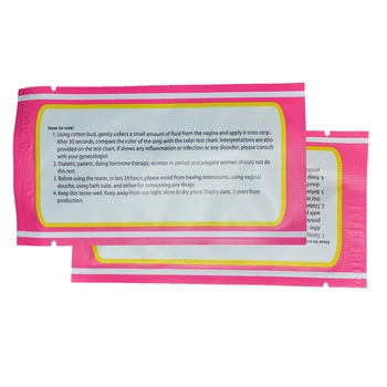 50 Ks Ženský zdravotnej starostlivosti self test karty Veľkoobchod gynekologické zápaly self test Papier žena vaginálne PH testovacie karty