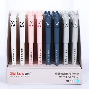 4 Ks Cartoon zvierat vymazateľné guľôčkové pero 0.35 mm roztomilá panda mačka magické pero Kawaii neutrálne pero pre školy písanie nové kancelárske potreby