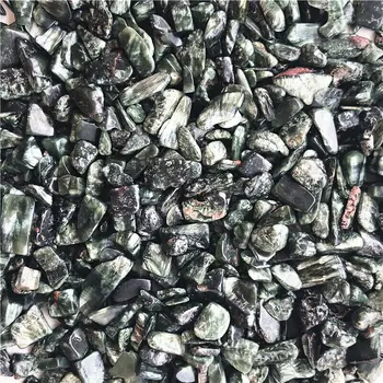 5-7mm Prírodné Zelené Charoite Kamene Seraphinite Štrku Crystal Čipy Kameň Vzor Prírodné Kryštály Kremeňa 50g