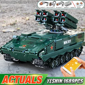 Yeshin 20001 Vojenské Model Kompatibilný S HJ-10 protitankové Raketové Technické Auto Stavebné Bloky, Tehla Dieťa Vianočné Darčeky, Hračky