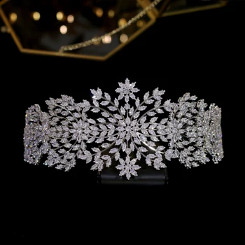 High-end svadobné tiara módne luxusné tiara koruny, svadobné tiara narodeninovej party koruny ženy šperky A00625
