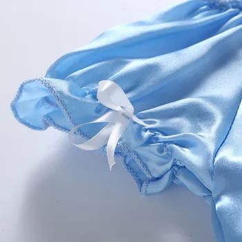 Dievčatko Šaty, Modrý Kvet Cosplay Kostým Popoluška Sandy Deti Princezná Oblečenie Detí, Narodeniny, Party Frocks Oblečenie Parochňu