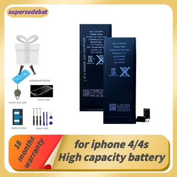 Supersedeba Pôvodné 0 Cyklus pre Iphone 4 Batérie pre Iphone 4s Batéria pre Apple Iphone 4 4s Batterie Nabíjateľné Batérie