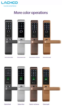 LACHCO 2020 Biometrických Elektronických Dverí Zamky Smart Odtlačkov prstov, Kód,Karta, Zadajte Dotykový Displej Digitálny Password Lock pre domáce A18008F