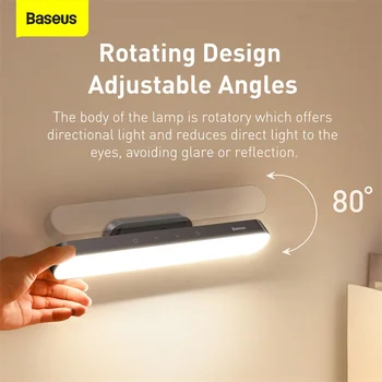Baseus Magnetické LED Stolná Lampa pre Štúdium Kabinetu Svetlo USB Nabíjateľné Plynulou Stmievanie Plnenie Stolná Lampa