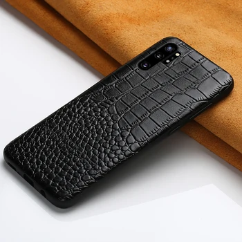 IKOLE Originálne Kožené puzdro Pre Samsung Galaxy S9 10 20 Ultra Poznámka 8 9 A71 A40 A50 A30 Luxusné Krokodíla Vzor Telefón Úplné Pokrytie