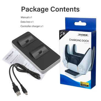 DOBE Dual Radič Nabíjací Dock Gamepad Nabíjacej Stanice, Stojan Joypad Napájanie USB Pre Sony Playstation 5 PS5 Príslušenstvo