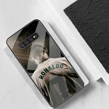 Futbal hviezda Cristiano Ronaldo Telefón Prípade Tvrdeného Skla Pre Samsung S20 Plus S7 S8 S9 S10 Plus Poznámka 8 9 10 Plus