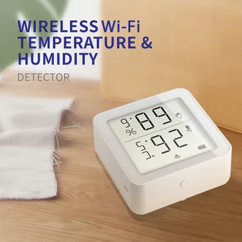 WiFi Teplota Vlhkosť Detektor Domov APP Telefón Diaľkové Ovládanie Bezdrôtových Kvality Ovzdušia Analyzer Sledovať Teplomer Vlhkomer