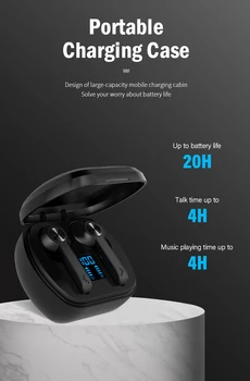 YZTEK M16 Led Displej Bluetooth Športové Slúchadlá Bezdrôtové Slúchadlá TWS Stereo Slúchadlá Nepremokavé Headset Pre prevádzku a Telocvični
