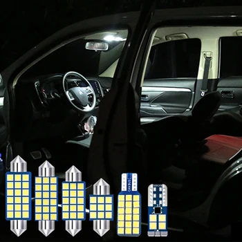 4x bezchybné Auto LED Žiarovky Auto, Interiér Svetla Kit Dome Svetlá na Čítanie batožinového priestoru Svietidlá Pre Mitsubishi Outlander 2017 2018 2019 2020