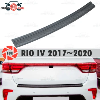 Pre Kia Rio IV 2017~2020 stráže ochrany štítku na zadnom nárazníku parapet auto styling dekorácie šúchať panel príslušenstvo