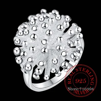 925 Pevné Mincový Striebro Šperky Vintage Ohňostroj Strieborné Prstene pre Ženy, Mužov, Veľkosť 6 7 8 9 10 Módne Anel De Prata Bijoux